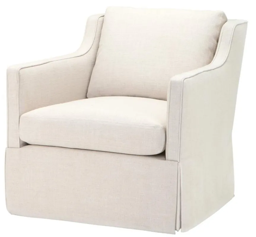 Casa Padrino chaise de salon couleur naturelle 81 x 95 x H. 82,5 cm - chaise pivotante de luxe Schnäppchen