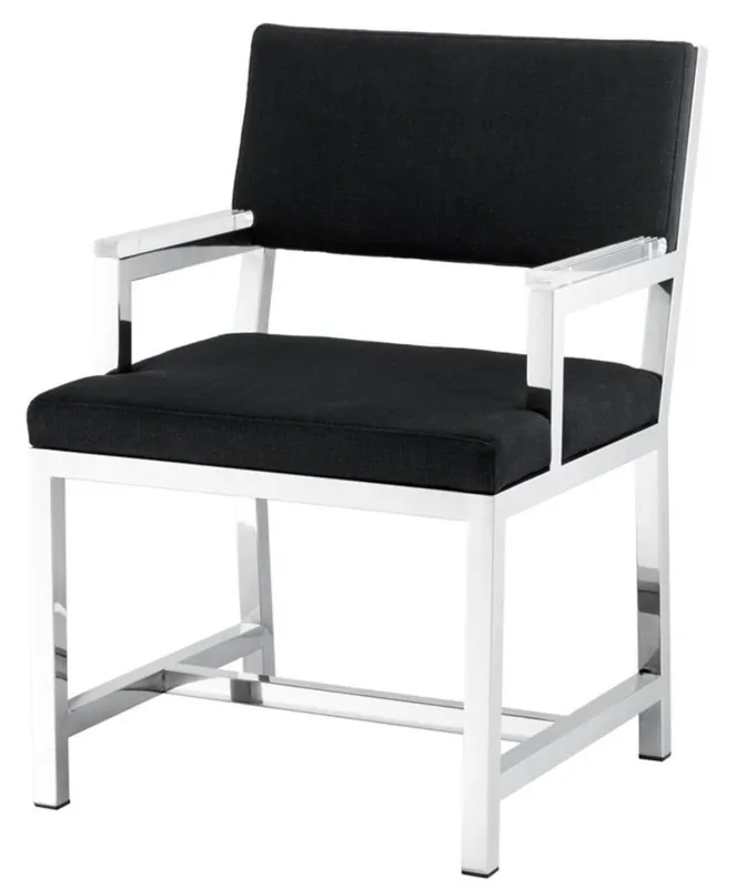 Neuheit Casa Padrino chaise design avec accoudoirs 55 x 59 x H. 82 cm - mobilier de bureau de luxe