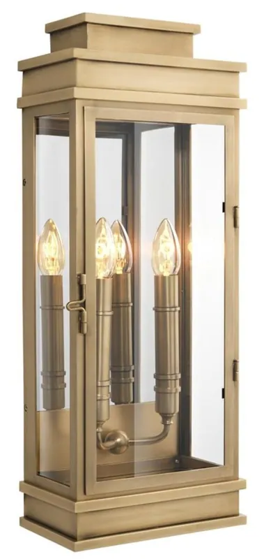 Casa Padrino lampe murale laiton antique 23 x 13 x H. 58 cm - mobilier de salon de luxe Versand Am Gleichen Tag