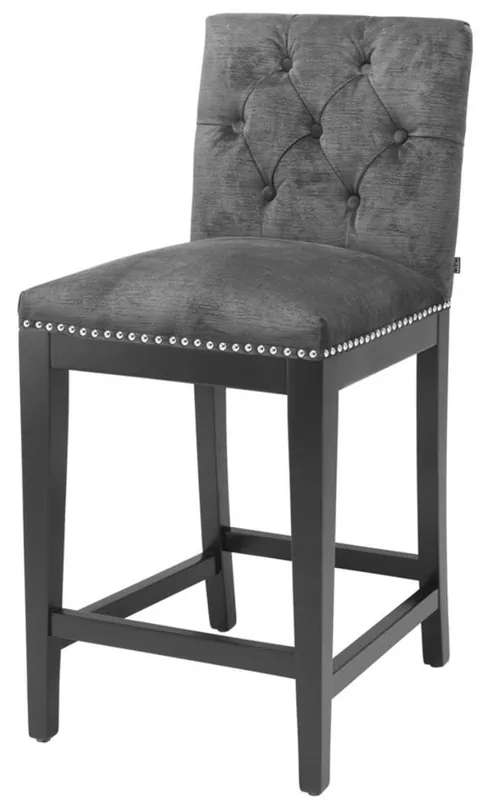 Casa Padrino chaise de bar gris foncé / noir 45,5 x 54 x H. 101 cm - meuble de club restaurant club Letzte Chance
