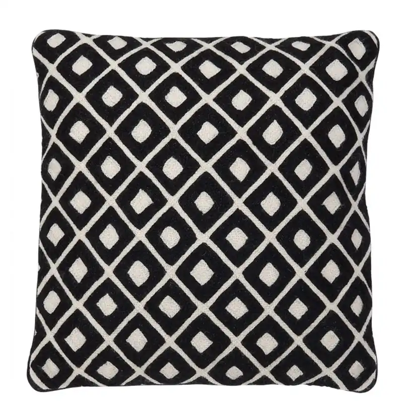 Casa Padrino coussin noir avec motif 50 x H. 50 cm - qualité de luxe Preisreduziert