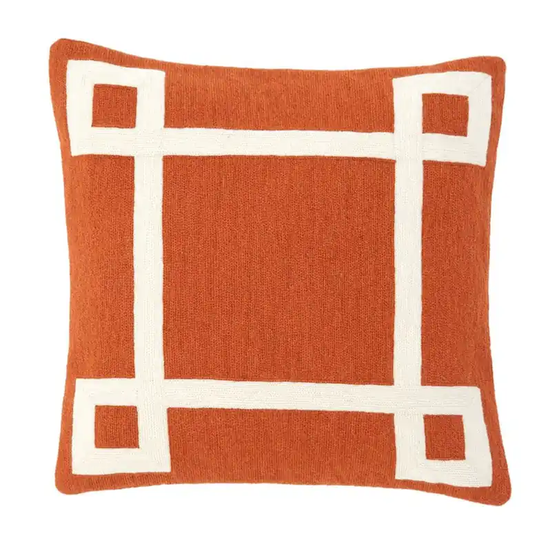 Markenware Casa Padrino coussin design orange 50 x H. 50 cm - coussin de luxe