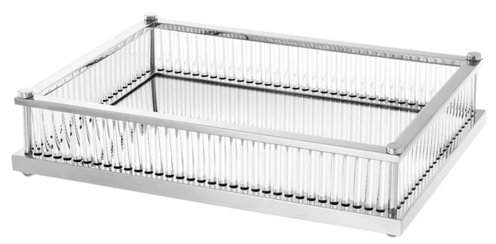 Casa Padrino plateau de service de luxe argent 39,5 x 28,5 x H. 9 cm - accessoires de restauration Neue Ware