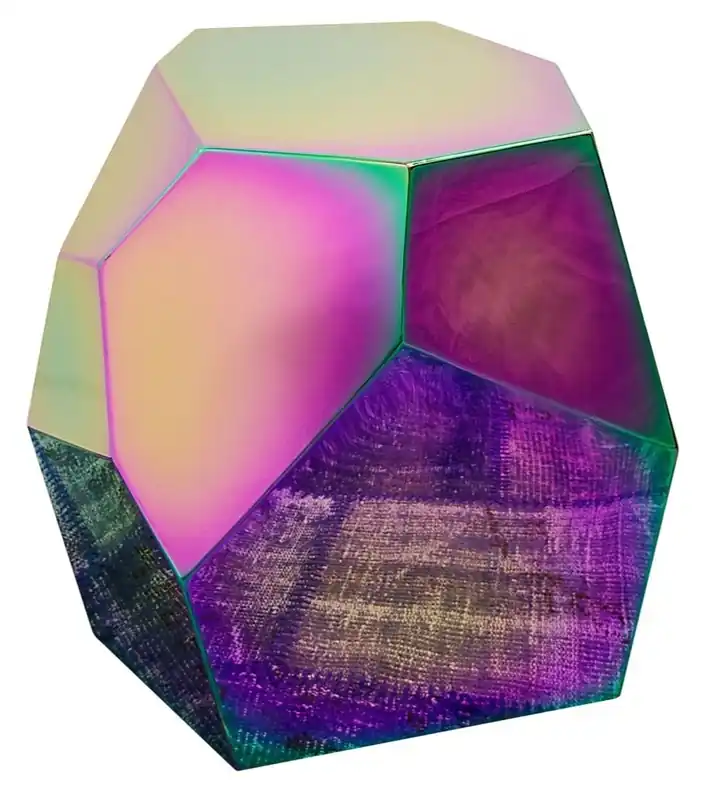 Casa Padrino table d'appoint design titanium 65 x 50 x H. 60 cm - collection de créateurs Finale Aktion