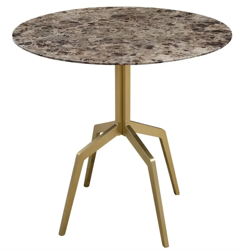Neu Im Sortiment Casa Padrino table de salle à manger de luxe or / noir 80 x H. 76 cm - Meubles de Salle à Manger