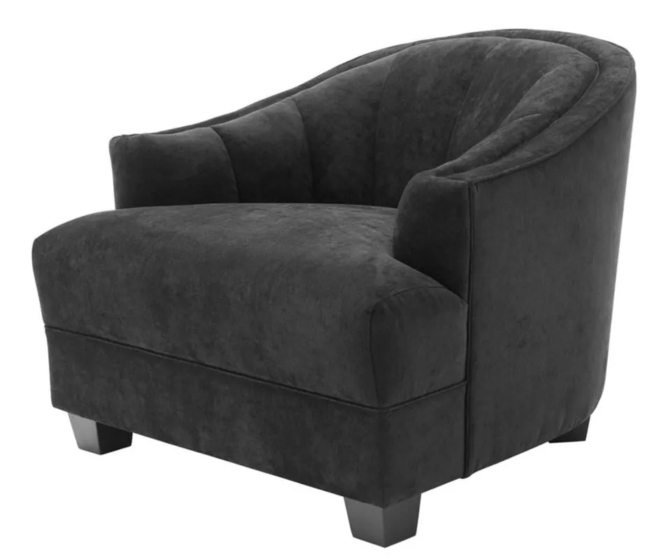 Online Kaufen Casa Padrino chaise de salon en noir 93 x 90 x H. 75 cm - meubles de luxe