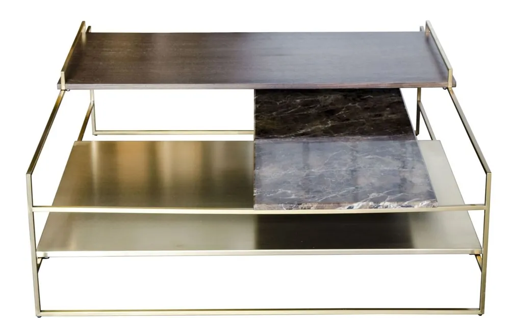 Casa Padrino table basse de luxe or 100 x 100 x h 39,5 cm - Table Basse Design Bestpreis