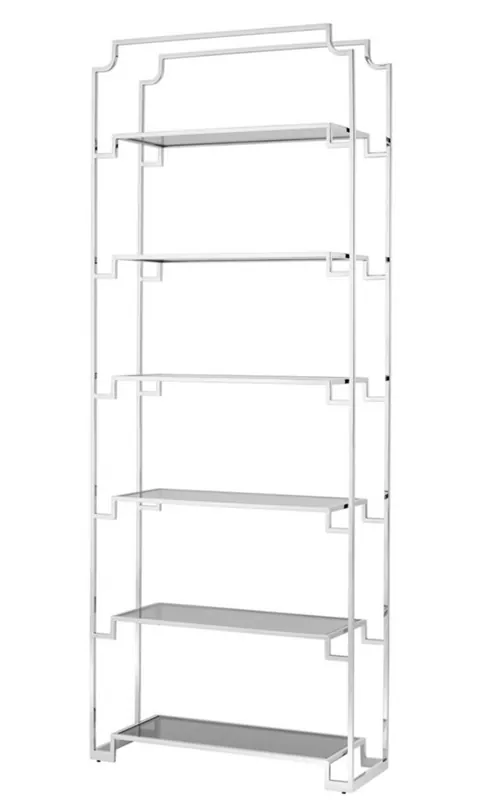 Casa Padrino meuble étagère de salon argent 90 x 32 x H. 230 cm - Meubles de Luxe Wochenendangebot