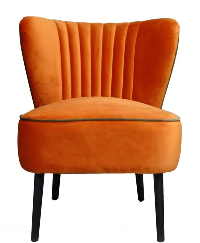 Casa Padrino fauteuil de salon de luxe orange 61 x 70 x H. 73 cm - Mobilier Design Sichere Zahlung
