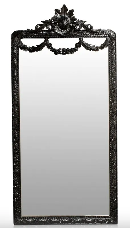 Günstig Casa Padrino Miroir Baroque Noir 120 x H. 242 cm - Miroir Mural Baroque