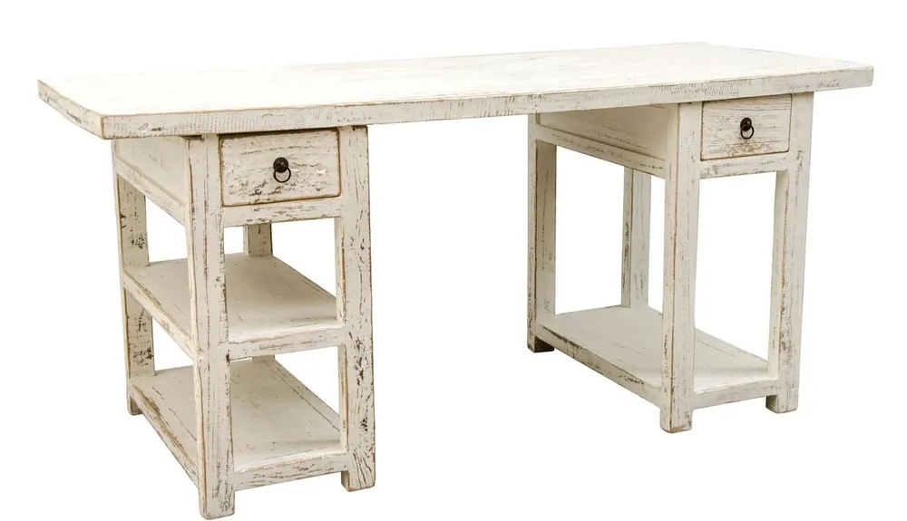 Top-Preis Casa Padrino Country Style Bureau Antique Blanc 170 x 70 x H. 80 cm - Mobilier de Bureau dans le Style Country