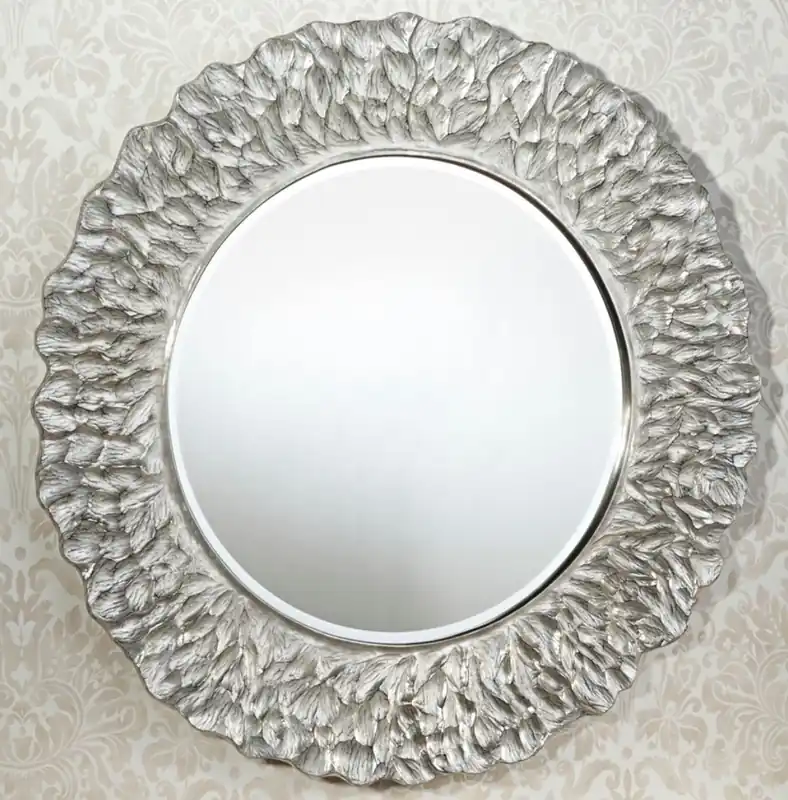 Versand Am Gleichen Tag Casa Padrino Hôtel / Restaurant Miroir Argent Ø 110 cm - Qualité Luxe