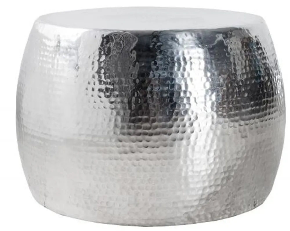 Expressversand Casa Padrino table basse de luxe en aluminium argent 60 cm - salon salon table - unique