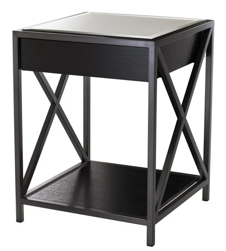 Casa Padrino table de chevet bronze / noir 47 x 46 x H. 61 cm - Table d'appoint de Luxe Direktkauf