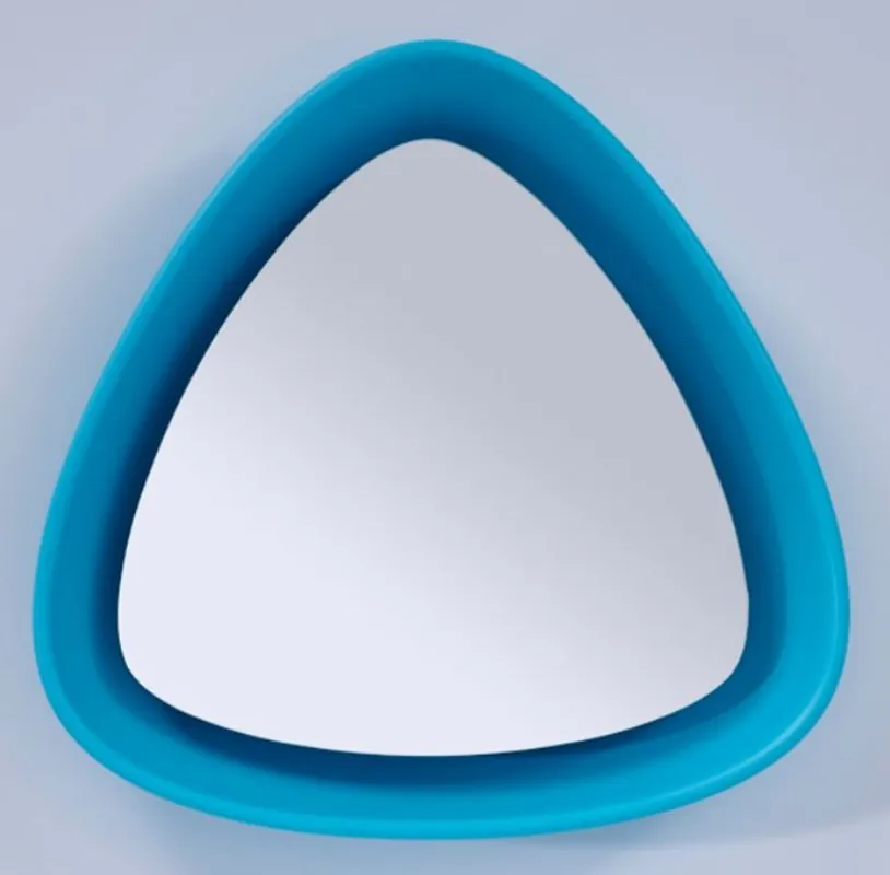 Casa Padrino miroir de luxe design bleu 64 x H. 63 cm - Miroir Mural Design avec Lumière Begrenztes Angebot