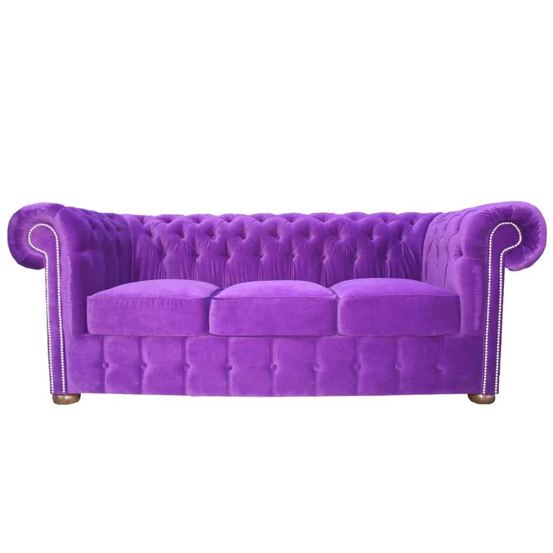 Neue Ware Canapé Chesterfield 3 places Casa Padrino violet 200 x 90 x H. 78 cm - Qualité Luxe