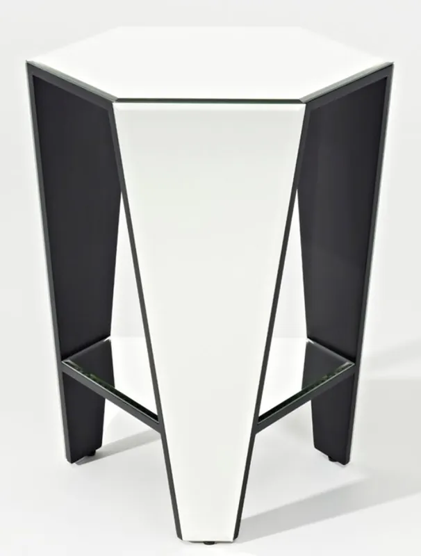 Casa Padrino table d'appoint de luxe en verre miroir 45 x 40 x H. 56 cm - Mobilier Design Letzte Chance