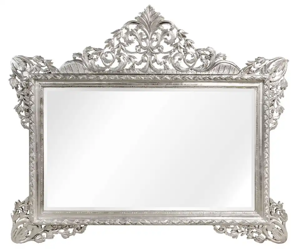 Finale Aktion Casa Padrino miroir mural baroque argent 190 x H. 155 cm - Miroir de Salon dans le Style Baroque