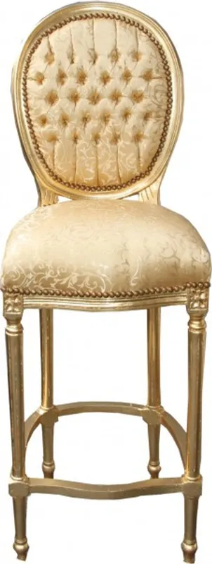 Casa Padrino Baroque Bar Chaise Or Motif / Or - bar chaise tabouret tabouret de bar - Meubles club Billig