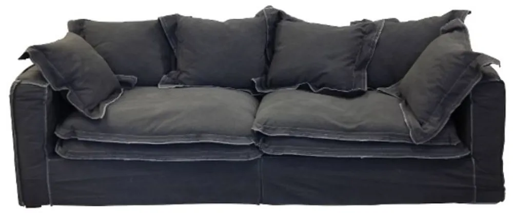 Echt Casa Padrino salon canapé de luxe vintage gris foncé 240 x 100 x H. 80 cm - Qualité Luxe