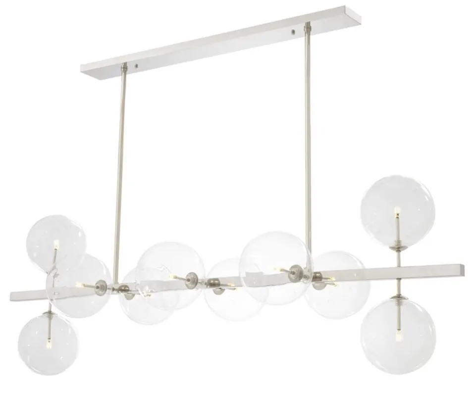 Casa Padrino luxe lustre LED argent 160 x 52 x H. 53 cm - Mobilier de Restaurant de l'Hôtel Aktuell