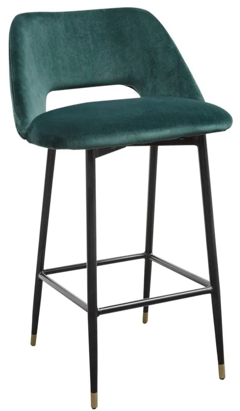 Casa Padrino chaise de bar de luxe vert / noir 55 x 58 x H. 97 cm - Mobilier de Bar de Luxe Direkt Vom Hersteller