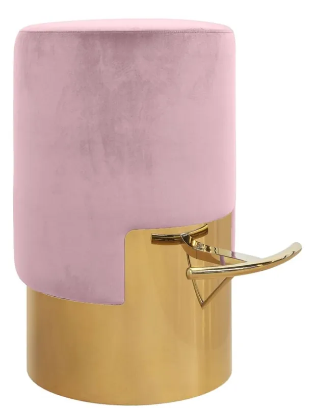 Casa Padrino tabouret de bar de luxe rose / or Ø 46 x H. 76 cm - Mobilier de Bar Preiswert
