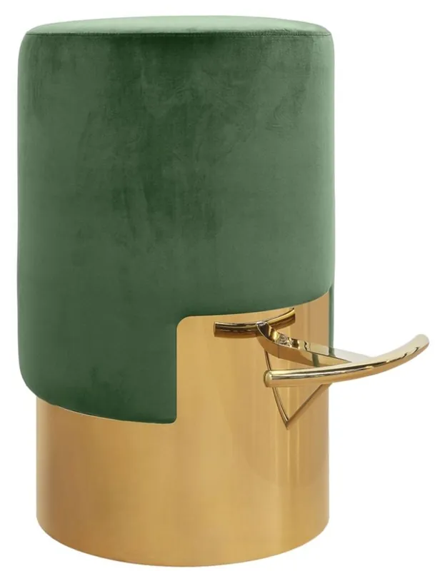 Jetzt Bestellen Casa Padrino tabouret de bar de luxe vert / or Ø 46 x H. 76 cm - Mobilier de Bar