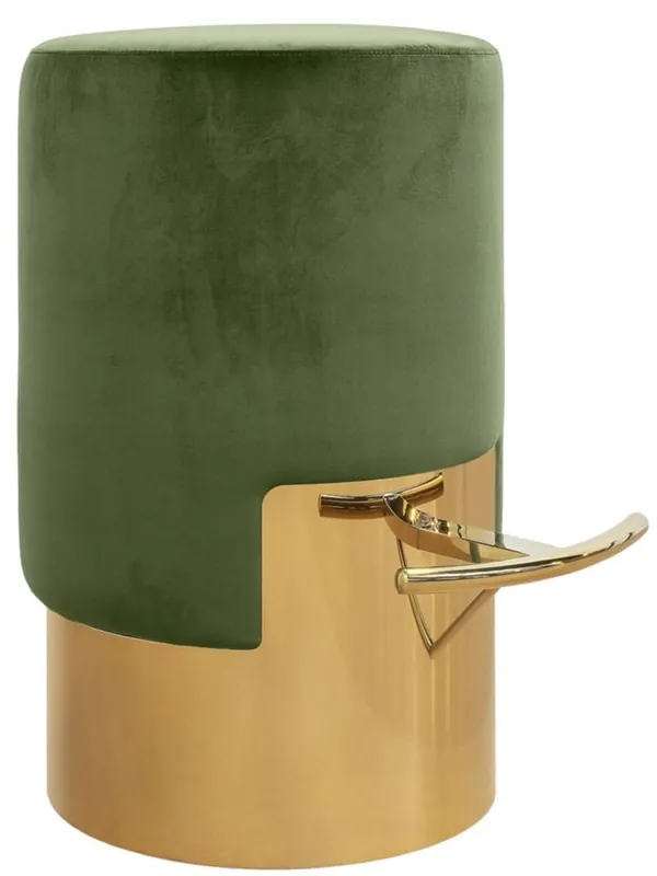Sichere Zahlung Casa Padrino tabouret de bar de luxe vert mousse / or Ø 46 x H. 76 cm - Mobilier de Bar