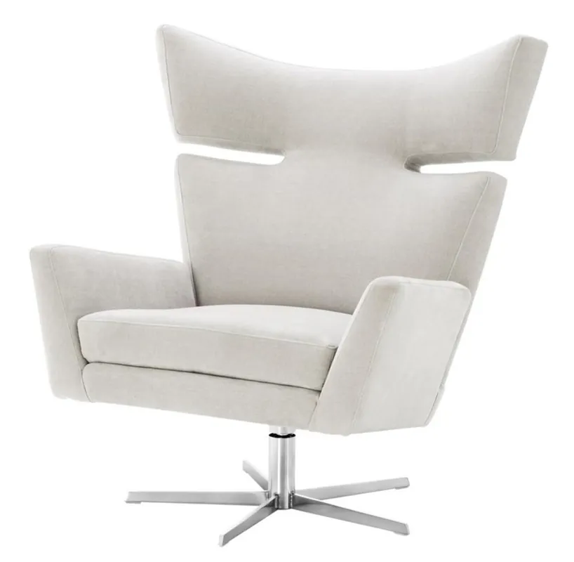 Meistverkauft Casa Padrino fauteuil pivotant sable / argent 100 x 89 x H. 105 cm - Meubles de Luxe