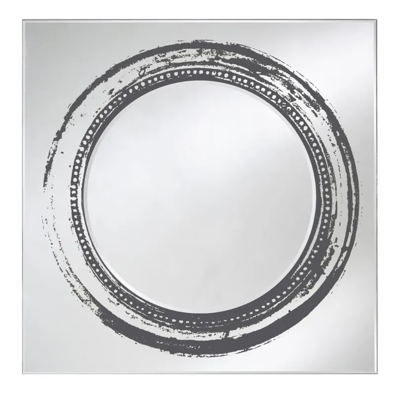 Casa Padrino miroir de luxe noir 107 x H. 107 cm - Miroir Mural Design Schnäppchen