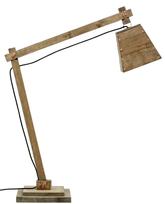 Sonderaktion Casa Padrino lampe de table en bois de pin couleurs naturelles 90 x 30 x H. 105 cm - Lampe de Table de Luxe avec Câble Noir