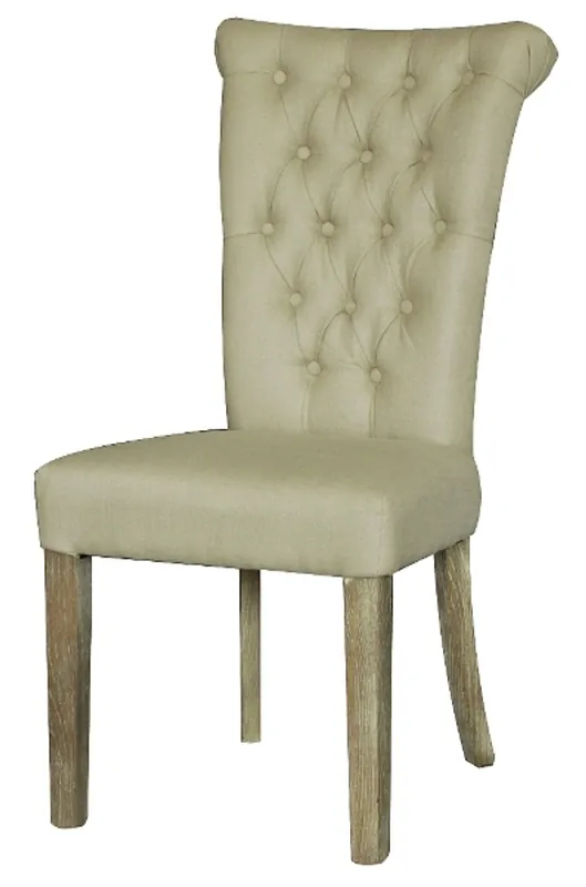 Neuheit Casa Padrino Chesterfield Dining Chair Cream 51 x 66 x H. 100 cm - Luxury Dining Room Furniture