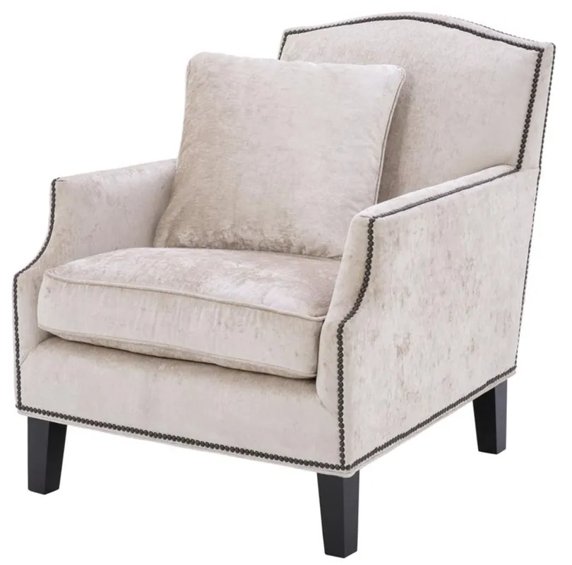 Casa Padrino fauteuil de salon de luxe crème / noir 79 x 98 x H. 90 cm - Edition Limitée Saisonangebot