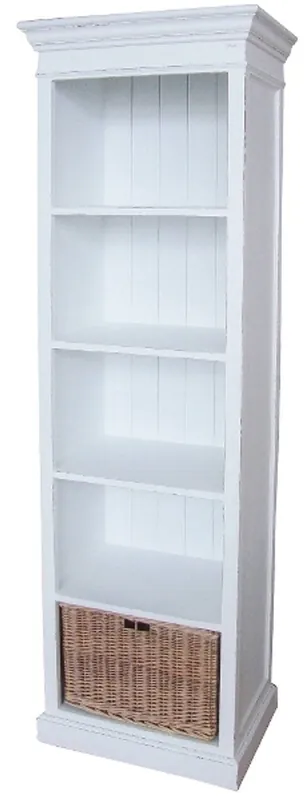 Mega-Angebot Casa Padrino Country Style Bookcase Antique White / Natural 59 x 40 x H. 194 cm - Furniture in Country Style