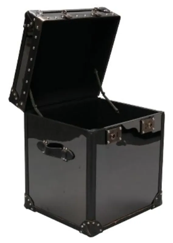 Casa Padrino Luxury Chest Black 49 x 44 x H. 57 cm - Handmade Chest in a Suitcase Look Top-Angebot