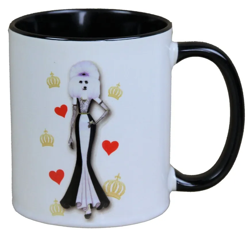 Harald Glööckler Pompöös Mug chien avec robe de soirée blanc-noir - conçu par Harald Glööckler Bestseller