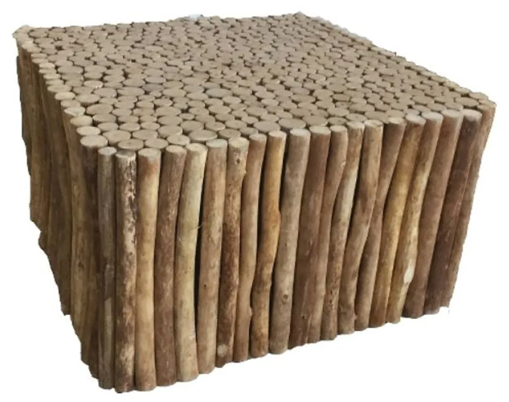 Sofort Bestellen Casa Padrino Country Style Coffee Table Natural Colors 80 x 80 x H. 46 cm - Handmade Living Room Table