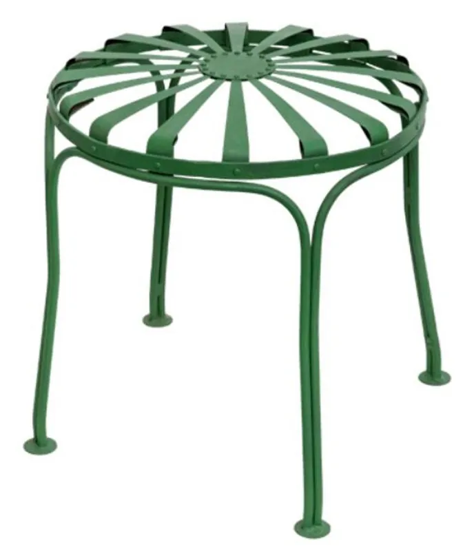 Casa Padrino Wrought Iron Stool / Garden Stool Ø 40 x H. 48 cm - Various Colors - Garden Furniture Preis Gesenkt