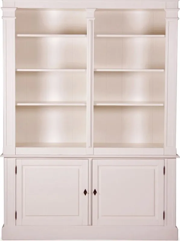 Expressversand Casa Padrino Armoire murale de style campagnard antique blanc 160 x 48 x H. 215 cm - meubles de style country - bibliothèque