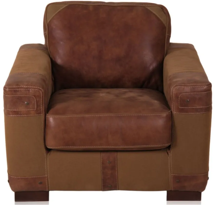 Casa Padrino Luxury Fauteuil en cuir véritable marron 92 x H. 93 cm - Chesterfield Furniture Top-Seller