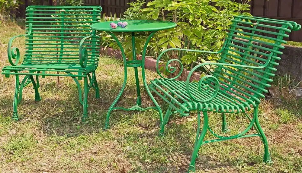 Angebot Casa Padrino Art Nouveau Garden Table & Garden Chairs - Different Colors - 3 Piece Garden Furniture Set