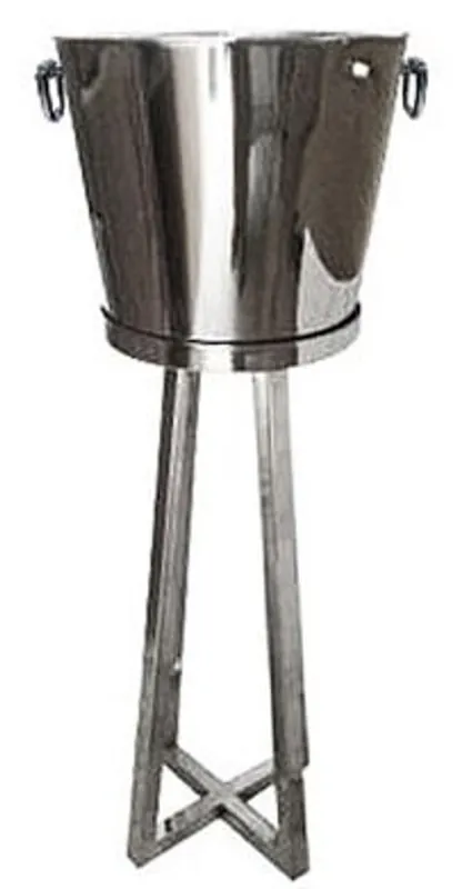Casa Padrino refroidisseur de vin de luxe stand laiton argent H 70 cm, diamètre 20 cm - porte-vin hôtel décoration Letzte Chance