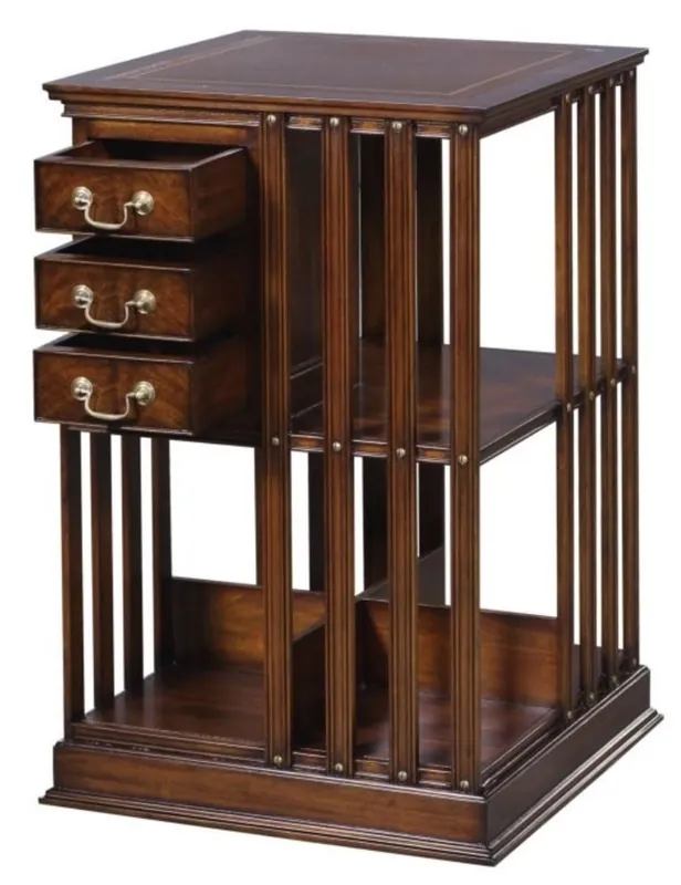 Casa Padrino bibliothèque de luxe en acajou marron 49 x 49 x H. 80 cm - Collection de Luxe Wochenendangebot