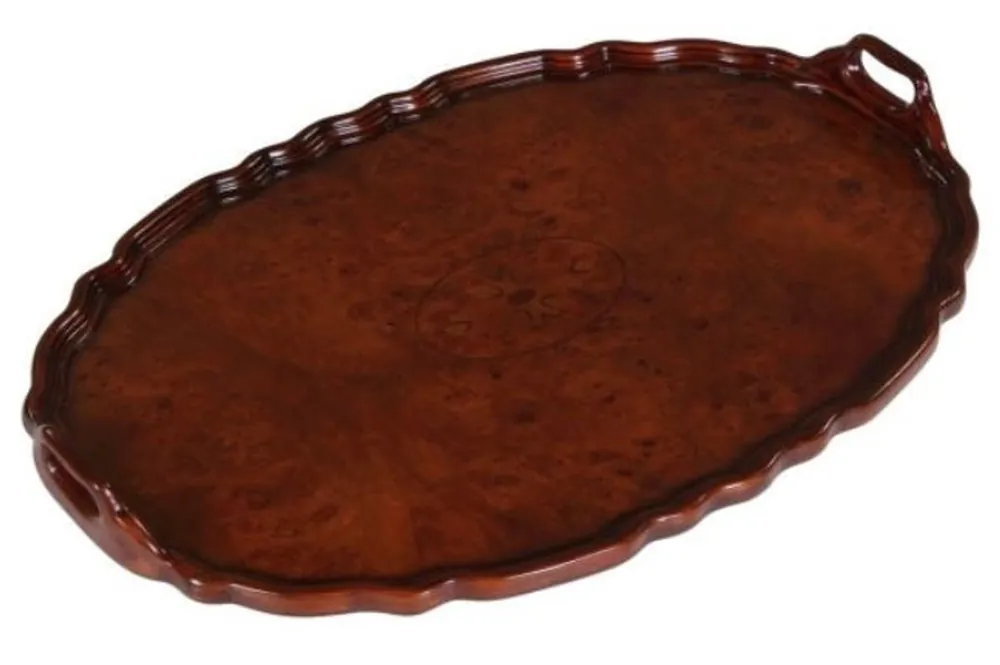 Sonderaktion Casa Padrino Plateau Acajou Marron 66,5 x 44,5 x H. 6,2 cm - Accessoires de Salle à Manger de Luxe
