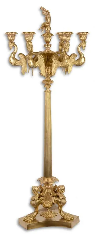 Casa Padrino Bougeoir de Style Baroque Or 32,5 x 32,5 x H. 76,5 cm - Elégant et Somptueux Sale