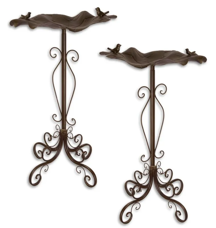 Zertifiziert Casa Padrino set de bain pour oiseaux Art Nouveau Brun 48,8 x 47,2 x H. 84,1 cm - Décoration de Jardin