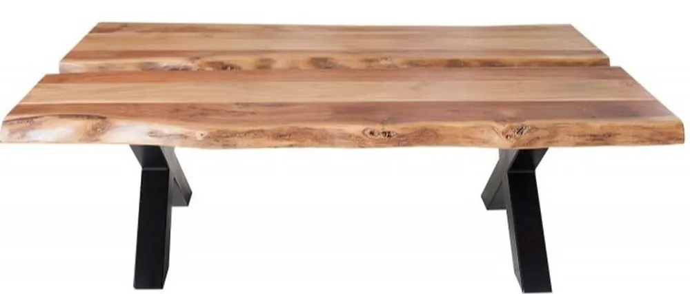 Casa Padrino table basse design en bois massif nature 120 x H. 40 cm - table de salon Super-Preis
