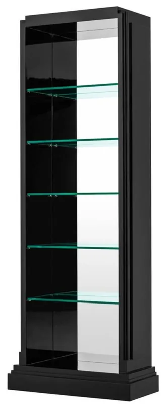Casa Padrino armoire étagère / meuble de salon de luxe piano noir 85 x 38,5 x H. 231 cm - Qualité Luxe Preisreduziert