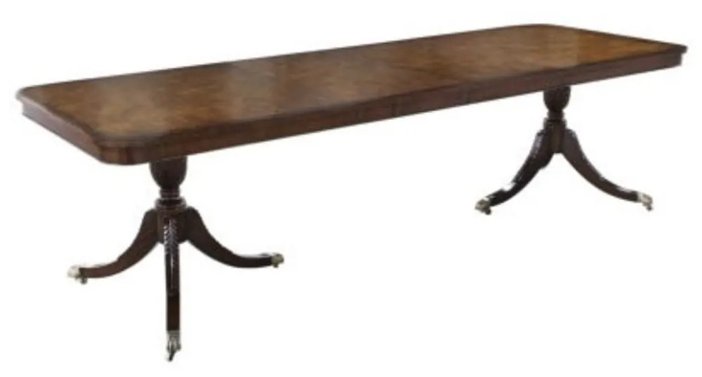 Beliebt Casa Padrino table de repas en acajou de luxe avec roulettes brun clair / marron foncé 180 x 95 x H. 89 cm - Meubles de Salle à Manger de Luxe